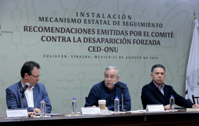 Sinaloa, tercer estado en instalar su mecanismo de seguimiento a recomendaciones de la ONU en desapariciones forzadas