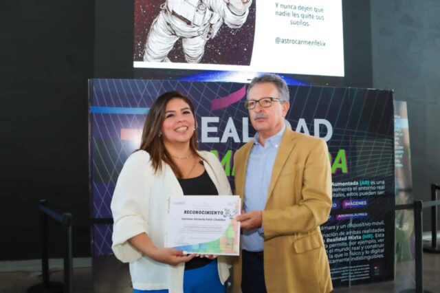 La candidata a astronauta científica brindó la conferencia Una sinaloense en la nueva carrera espacial, en la inauguración de las nuevas exposiciones del Centro de Ciencias de Sinaloa